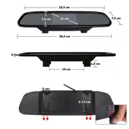 Monitor, ecran camera retrovizoare în oglindă