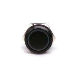 Aan/uit schakelaar, drukknop LED 18mm zwart