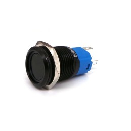 Vypínač, tlačítko LED 18 mm černá