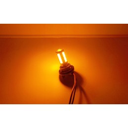 LED BA15S 12V 17W CANBUS oranžová, směr USA