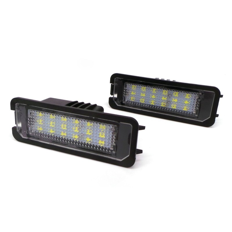 VW, Seat, Skoda, Porsche lampes de plaque d'immatriculation LED 2x650lm, set de 2pcs
