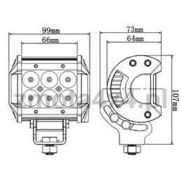 Töölamp cree LED IP67 18W