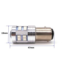 bec LED BAZ15D 12-24V CANBUS roșu