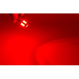 lED-lampa BAZ15D 12-24V CANBUS röd