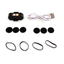 Lampe 7 couleurs universelle moto, vélo, drone USB