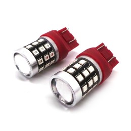 lED spuldze 7443 12-24V 1100lm CANBUS sarkana