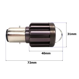 żarówka Laser LED BA20D, H6 12V-80V 8000lm