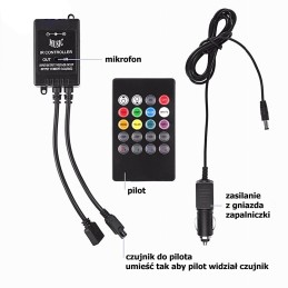 Sisevalgustus, RGB LED ribad, kaugjuhtimispult, heli juhtimine
