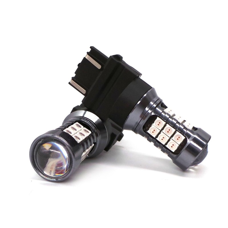 lED крушка 3157 12V CANBUS 1400lm червена