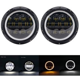 Lampada anteriore 7" LED passante, abbagliante, di posizione, di marcia diurna, indicatori di direzione1pc