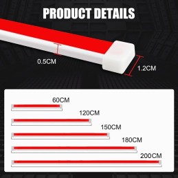 Paindlikud päevased sõidutuled kapoti all 120cm DRL LED 12V + WOW