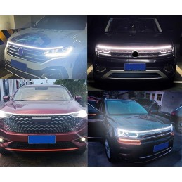 Flexibele dagrijverlichting onder de motorkap 180cm DRL LED 12V + WOW