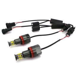 120W LED H8 spuldzes BMW gredzeniem, 2 komplekti