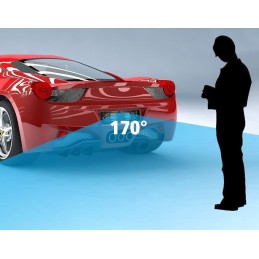 Zpětná kamera v rámečku SPZ den/noc