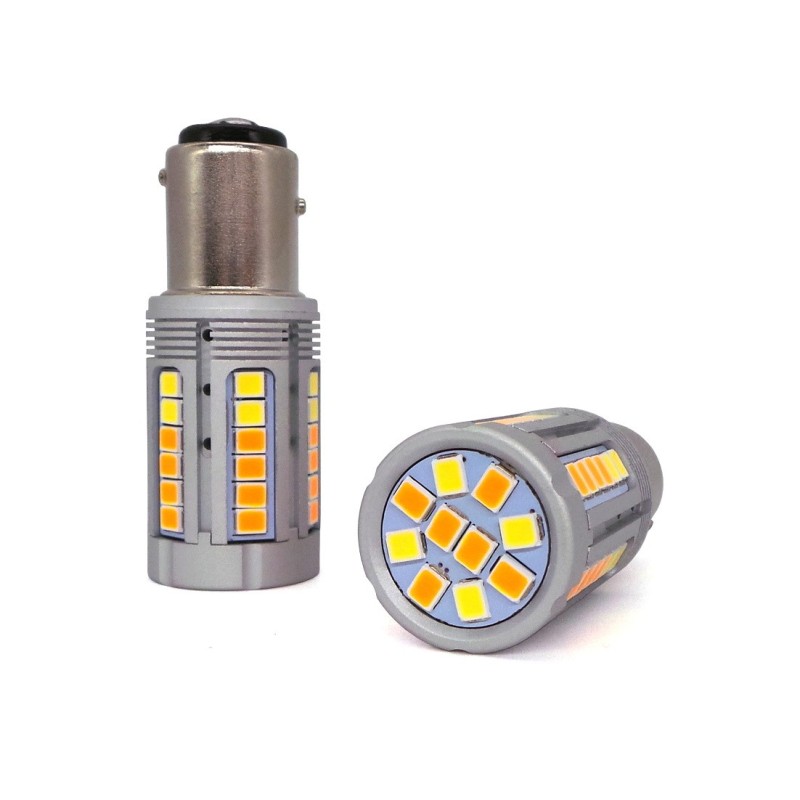 lED spuldze BAY15D 12-24V 21/5W CANBUS balta-oranža