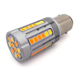 lED žárovka BAY15D 12-24V 21/5W CANBUS bílo-oranžová