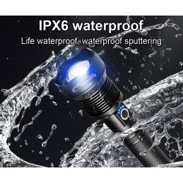 Võimas vastupidav LED taskulamp 15000lm 1000m USB Zoom