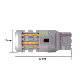 lED-lamppu W21W 7440 12-24V ei vikaa oranssi