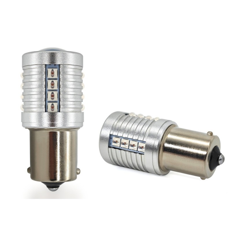 p21W LED BA15S 12-24V CANBUS glödlampa 2000lm röd
