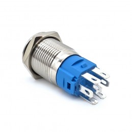 Interruttore On/Off, pulsante a scatto a LED 18 mm 3-in-1