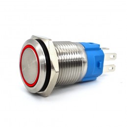 Interruttore On/Off, pulsante a scatto a LED 18 mm 3-in-1