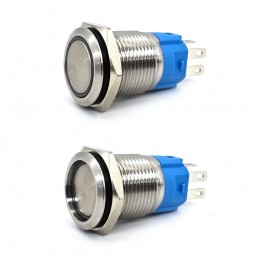 Interruttore On/Off, pulsante a scatto a LED 18 mm 3-in-1
