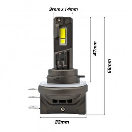 lED-lambid H15 12V CANBUS CSP 2 tk 15000lm Uudisus