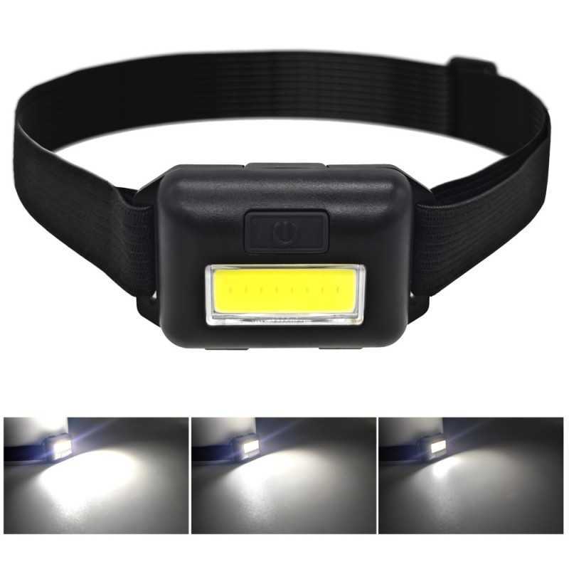 mini Headlamp - COB 3xAA, 3 operating modes