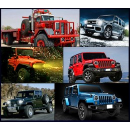 Hoofdlamp 7" Full LED schedel 1pc