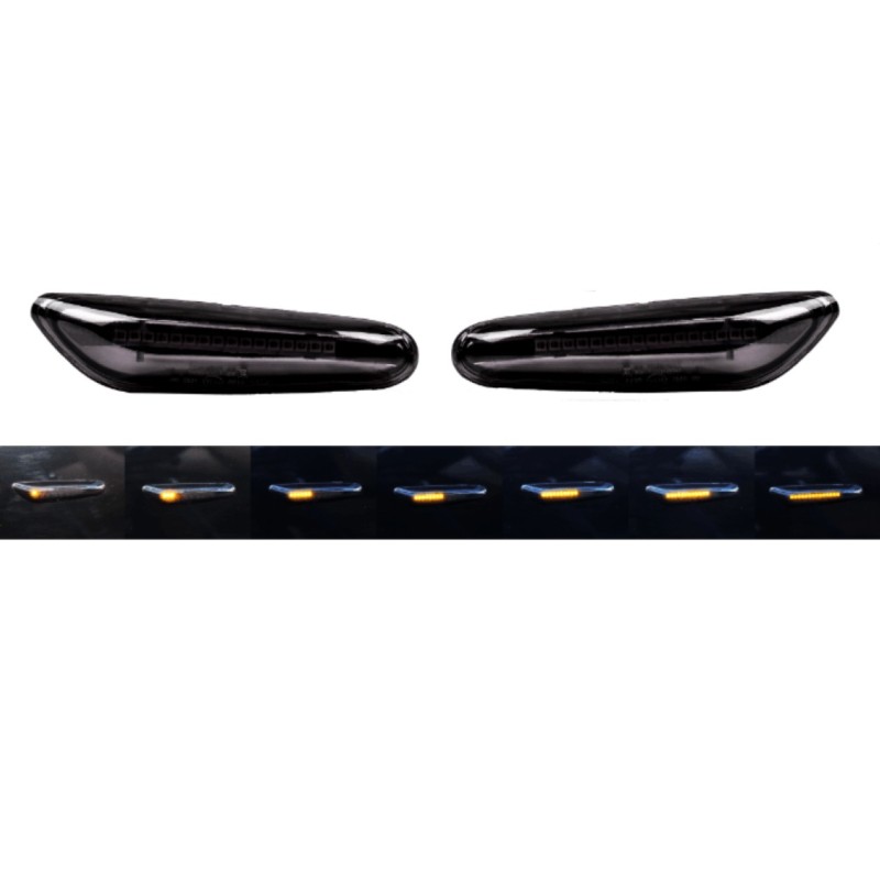 BMW LED Marker Set, Dynamic Turn Signal, Black