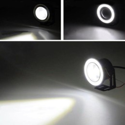 DRL LIGHTS COB LED angel eye daylight, 7.6cm diameter