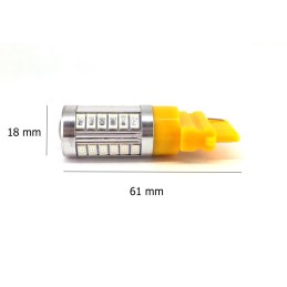 светодиодная лампа 3156 12V 17W CANBUS оранжевая, сигнал поворота США