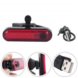 Fietslamp 4 standen USB rood