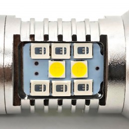 LED žárovka W21/5W 7443 12V CANBUS bílá/červená, dvoubarevná