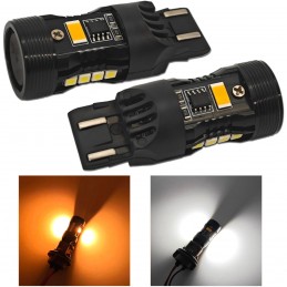 bec LED W21/5W 7443 12V fără defect, două culori, EU-USA