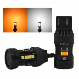 bec LED W21/5W 7443 12V fără defect, două culori, EU-USA