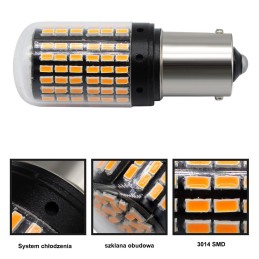 LED крушки 2x P21W, BA15S 12-24V CANBUS orange PREMIUM