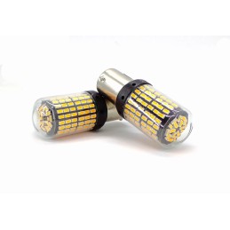 LED spuldzes 2x PY21W, BAU15S 12-24V CANBUS ORANGE PREMIUM