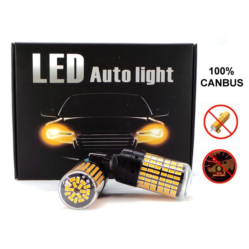 LED-lamput 2x 7440 12-24V CANBUS oranssi PREMIUM