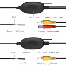 Wi-Fi transmitter for 12 V reversing camera