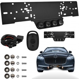 Предни светлини Лазерна LED регистрационна табела EU 12V + дистанционно управление