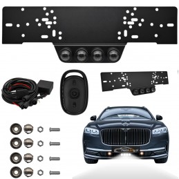 Esituled Laser LED numbrimärk EU 12V + kaugjuhtimispult