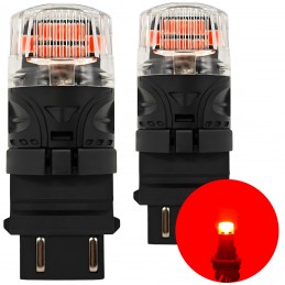 lED izzó P27/7W, 3157 12V CANBUS 1800lm piros