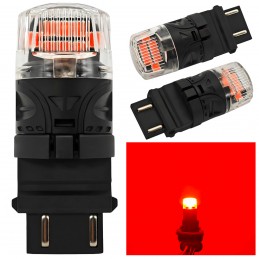 lED izzó P27/7W, 3157 12V CANBUS 1800lm piros