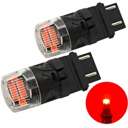 lED izzó P27/7W, 3157 12V CANBUS 1800lm piros