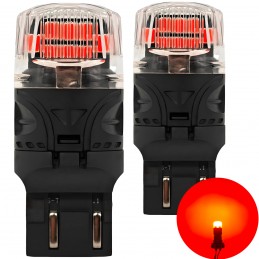 lED lamp W21/5W, 7443 12V CANBUS 1800lm rood