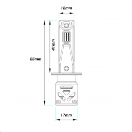 LED bulbs H1 9V-30V CANBUS CSP 8000lm 2 pcs