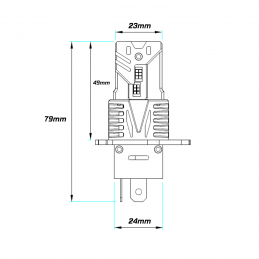 lED lemputės H4, H19 9-32V Canbus CSP 10000lm 2 vnt