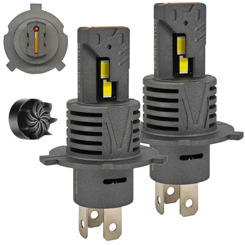 lED lemputės H4, H19 9-32V Canbus CSP 10000lm 2 vnt