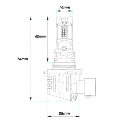 lED pirn HB4 9V-32V CANBUS CSP 2 tk 8000lm